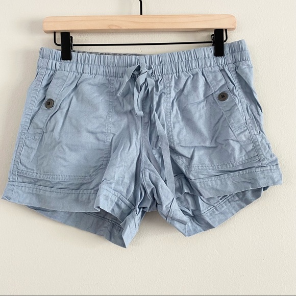 The North Face Pants - The North Face Blue Canvas Tie Waist Shorts Sz Sm